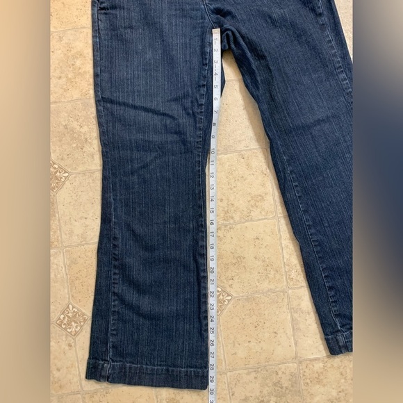Women’s Tommy Hilfiger Trouser Denim Jeans Wide Leg Sz 10S Short Dark Wash - Picture 7 of 10